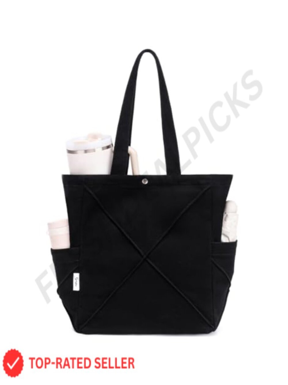 Large Canvas Tote Bag for Women Fits 15.6 Laptop Shoulder Handbag Work Travel